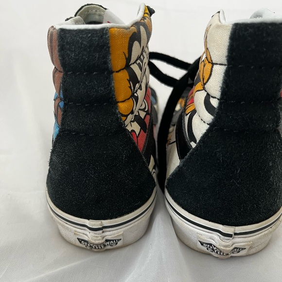 Vans X Disney Sk8 Hi tops shoes Mickey Mouse and friends sz W-6, M-4,5 - Picture 11 of 15